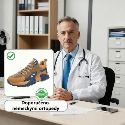 Ortopedická obuv Slancks® | Ergonomicky tvarovaná, měkká a pohodlná, zmírňuje únavu nohou po dlouhém dni.