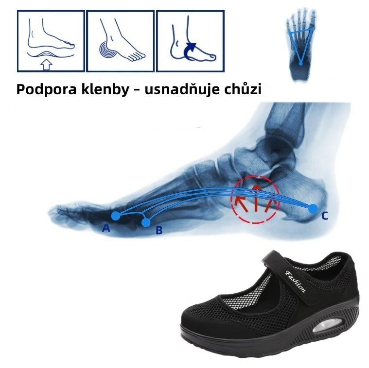 🔥Dnes za poloviční cenu | Dámská prodyšná ortopedická obuv, vysoce tlumící nárazy - s 168 patenty na obuv👞 Usnadňuje chůzi