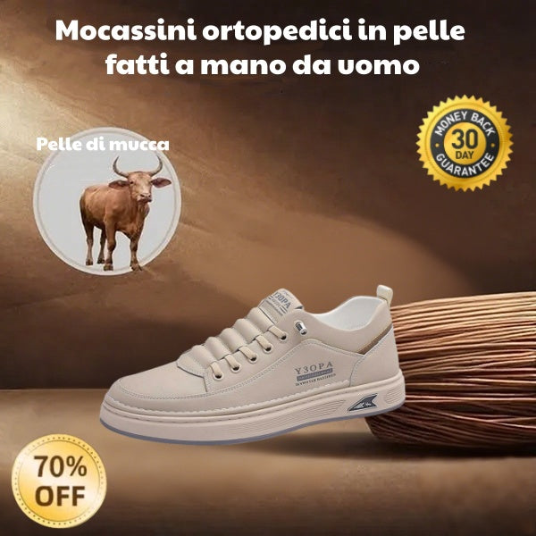 🐂 Scarpe da uomo in pelle di vitello prodotte in Australia 👞 Cucite a mano, facili da indossare e da togliere ✅ Supporto dell'arco plantare, sollievo dal dolore - camminare confortevole