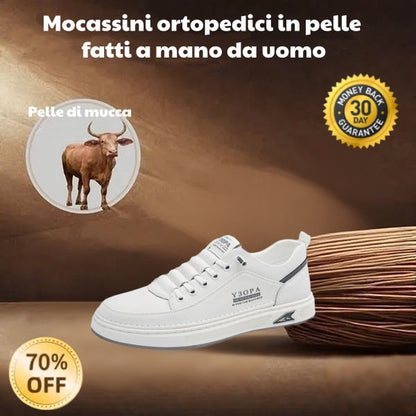 🐂 Scarpe da uomo in pelle di vitello prodotte in Australia 👞 Cucite a mano, facili da indossare e da togliere ✅ Supporto dell'arco plantare, sollievo dal dolore - camminare confortevole