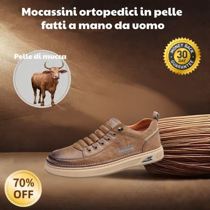 🐂 Scarpe da uomo in pelle di vitello prodotte in Australia 👞 Cucite a mano, facili da indossare e da togliere ✅ Supporto dell'arco plantare, sollievo dal dolore - camminare confortevole