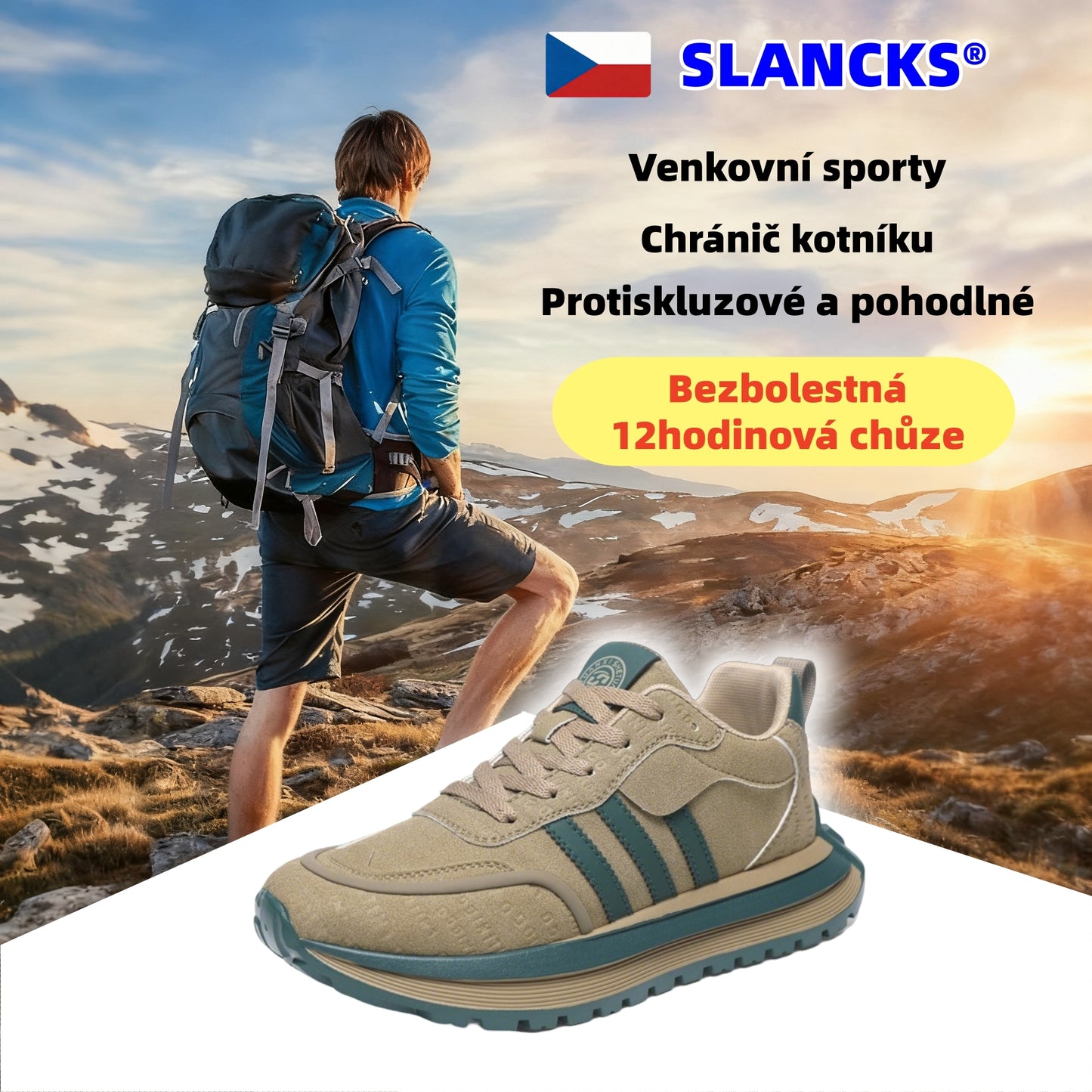 ⏰50% sleva dnes - nenechte si ji ujít | Ergonomická ortopedická obuv Slancks® - vysoce kvalitní kůže + ruční šití