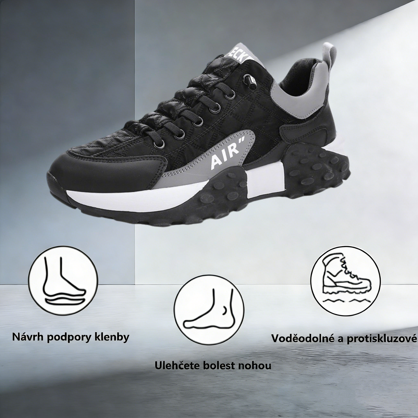 Ortopedická obuv Slancks® | Ergonomicky tvarovaná, měkká a pohodlná, zmírňuje únavu nohou po dlouhém dni.