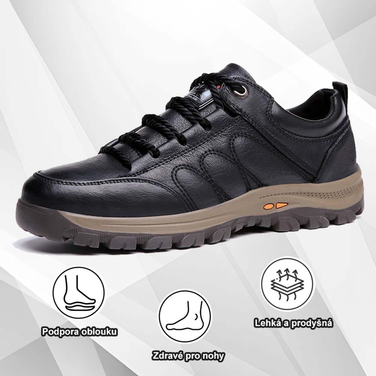 🔥Dnes sleva 50 % – vezměte si to!｜ Prémiová stylová ortopedická obuv 👞 – Ergonomický design pro úlevu od bolesti