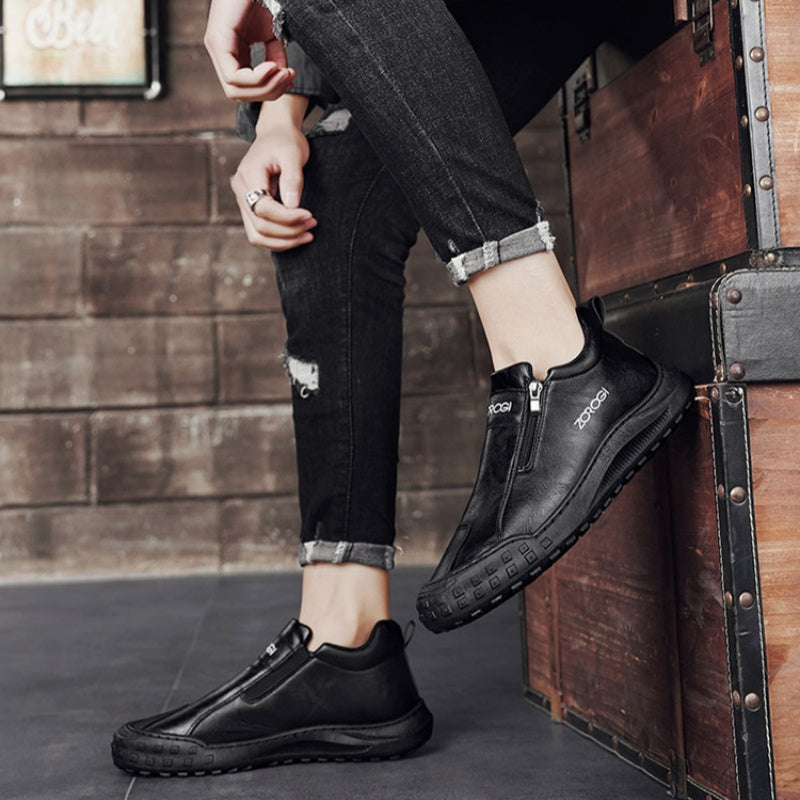 🐂Chytré vložky do bot využívající technologii umělé inteligence | Prémiová kůže + ručně šité: Nezbytnost pro muže 🔴Přenosná ortopedická obuv